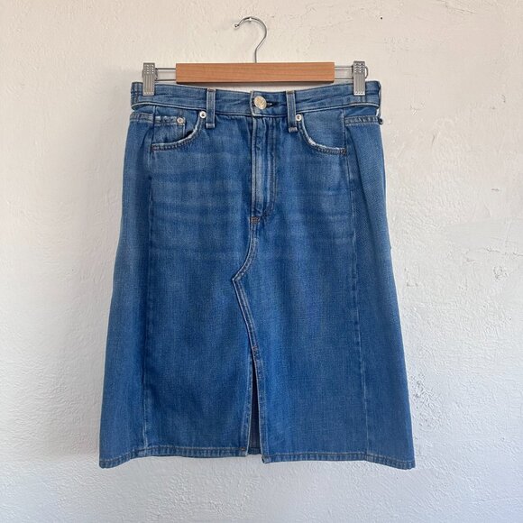 Rag & Bone High Rise Denim Skirt - Picture 1 of 10